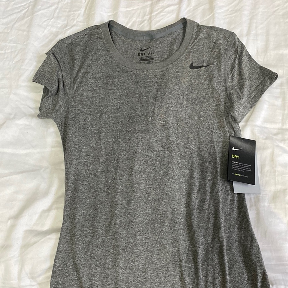 Grey nike dri-fit top